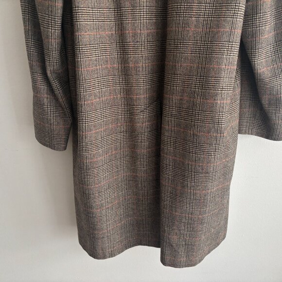 VTG Aquascutum England Showerproof Wool Glencheck Balmacaan Overcoat 40-42/Large - Picture 15 of 16